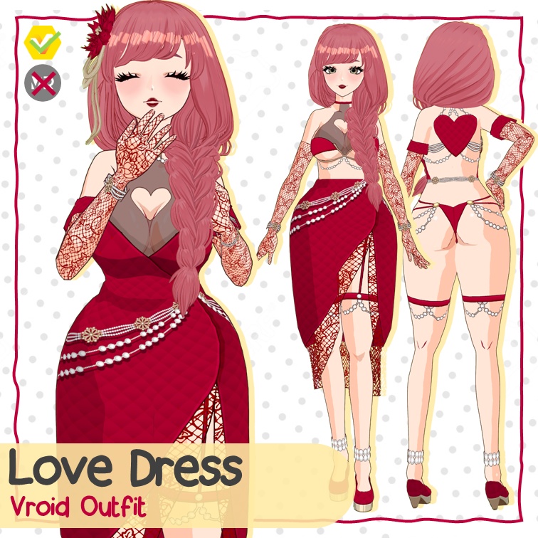 【VROID: Outfit】Love Dress