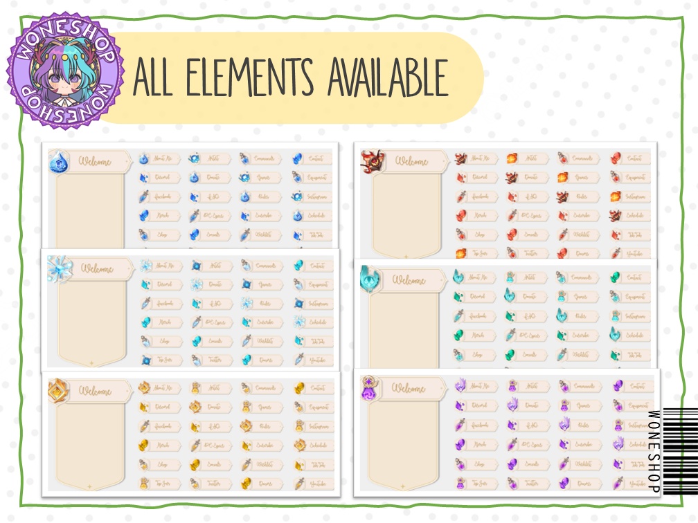 【Twitch: Panels】Elemental Panels