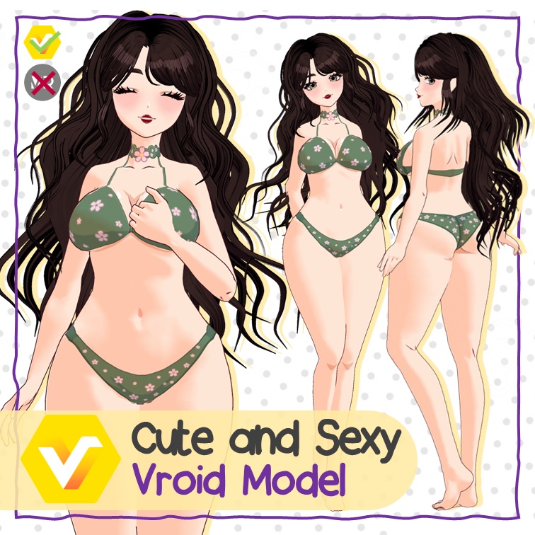 【VROID: Model】Cute and Sexy Model Base + Hair