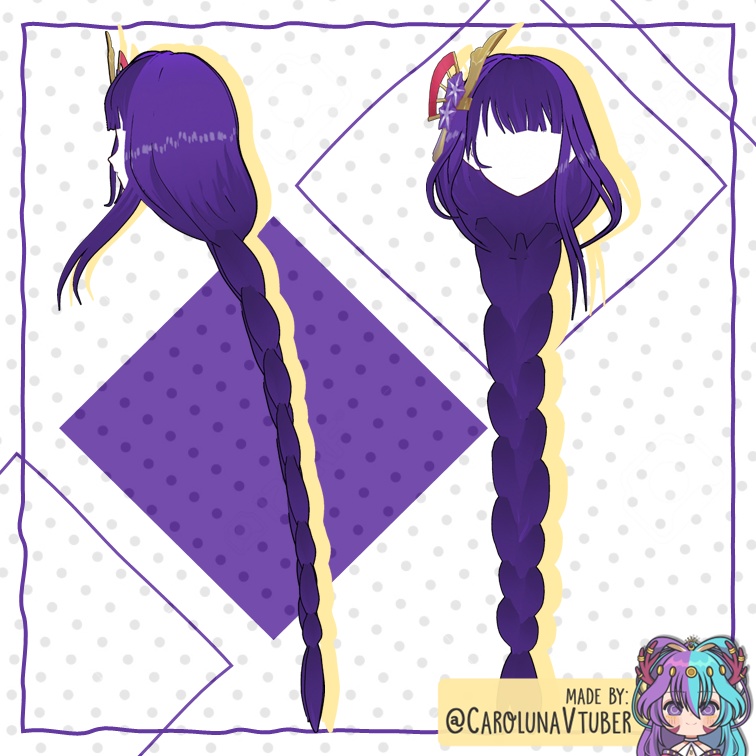 【VROID: Hair】FAN-MADE Raiden Shogun