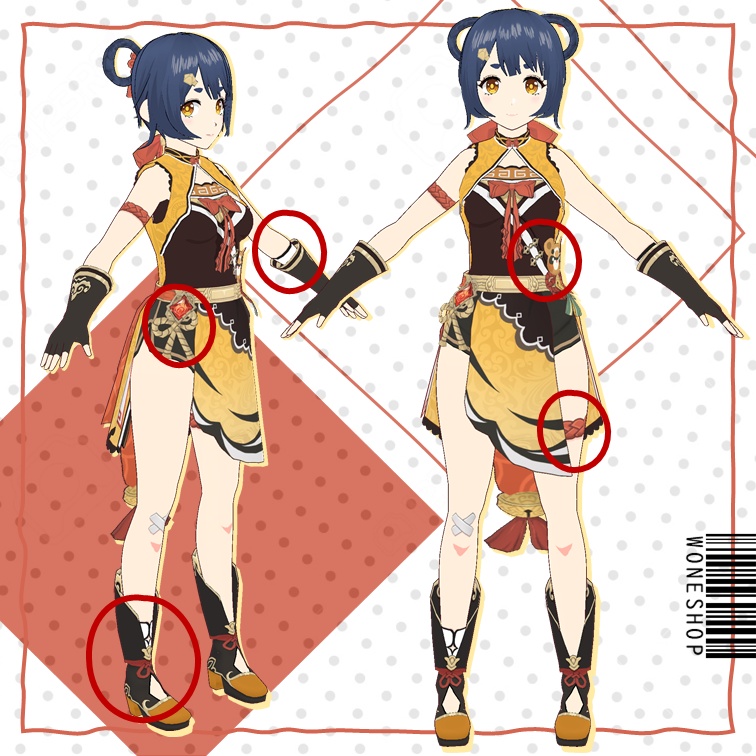 【VROID: Outfit】FAN-MADE Xiangling