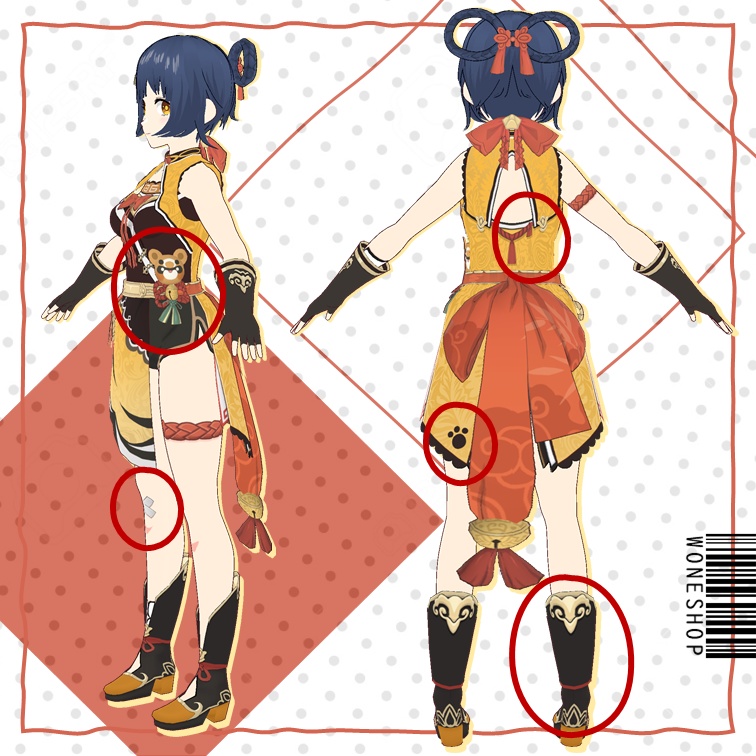 【VROID: Outfit】FAN-MADE Xiangling