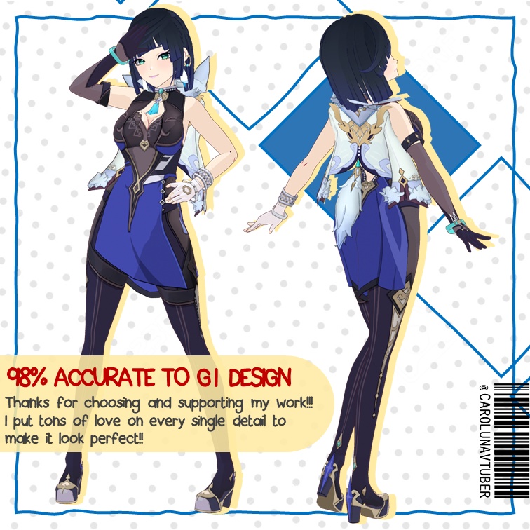 【VROID: Hair】FAN-MADE Yelan