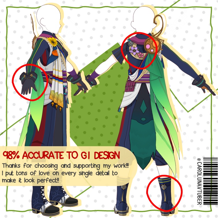 【VROID: Outfit】FAN-MADE Tighnari