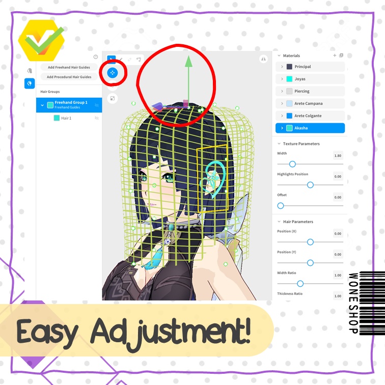 【VROID: Hair】FAN-MADE Akasha