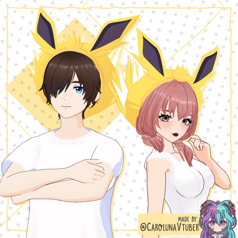 【VROID: Hair】Eeveelutions Berets