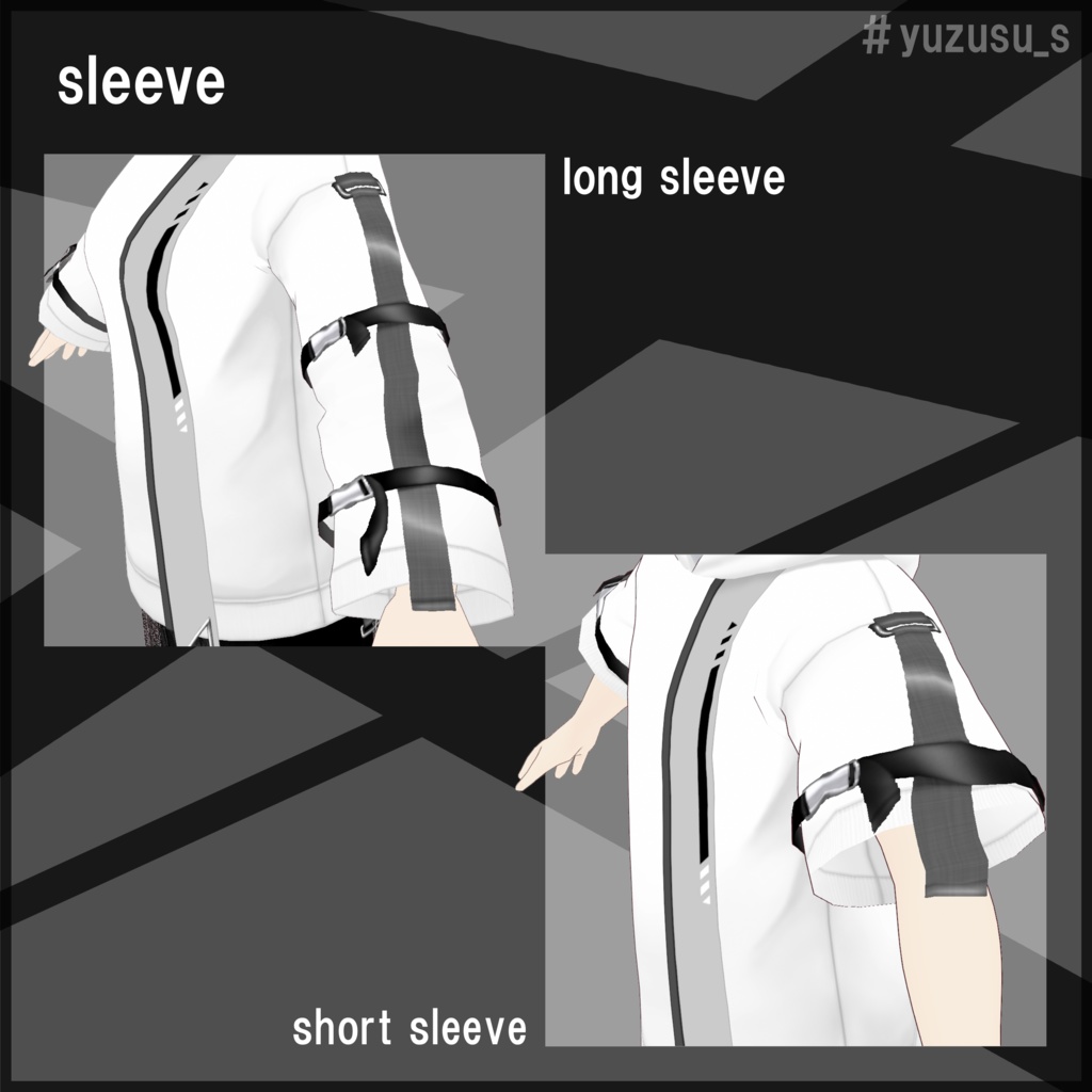 【VRoid】モノラインパーカーセット*Monochrome line hoodie set【6colors】