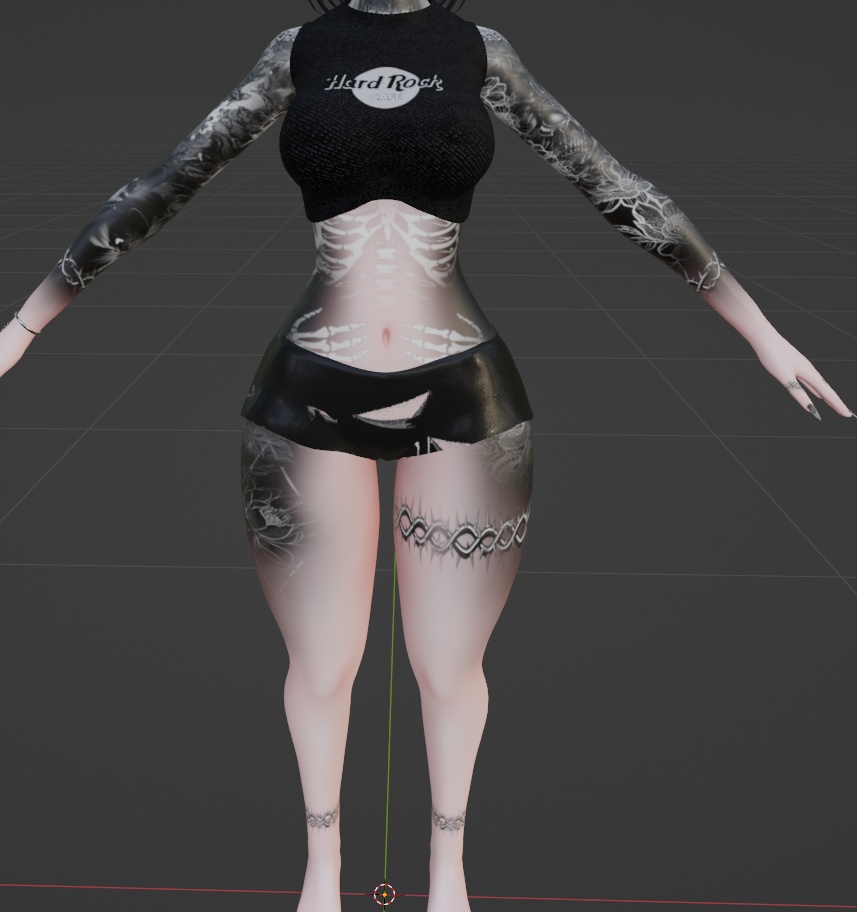 Booty Shorts Waifu VRChat Asset