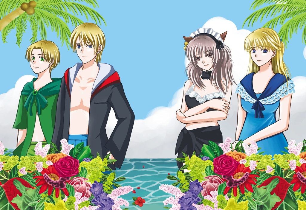 【展示】Christmas books 2023【ピクニックだよォ☆楽しいたつなみ一家】ピクニックのあとはクリスマスパーリーで……