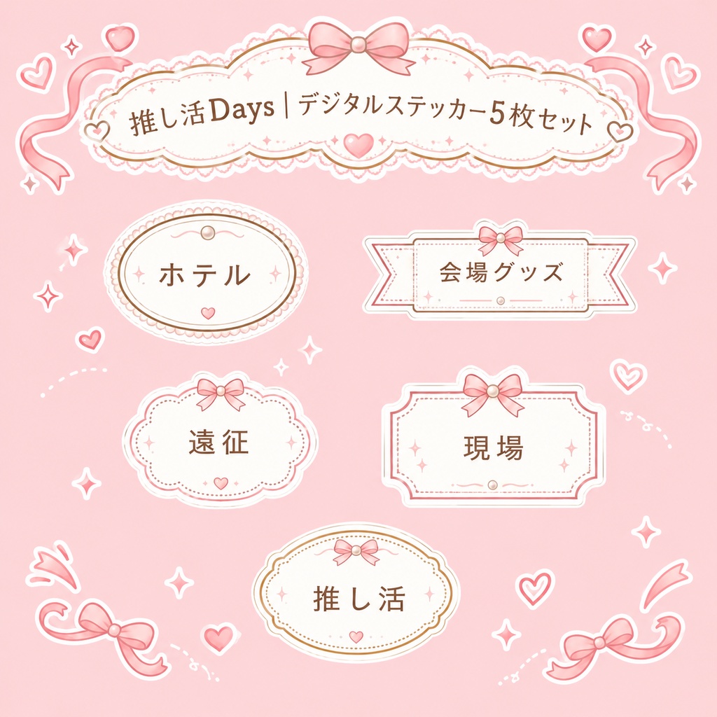 推し活Days｜デジタルステッカー５枚セット