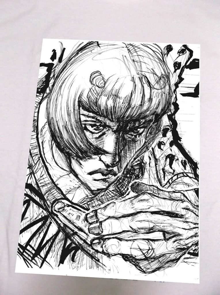 ジョジョの奇妙な冒険 第5部 ブローノブチャラティ モノクロ