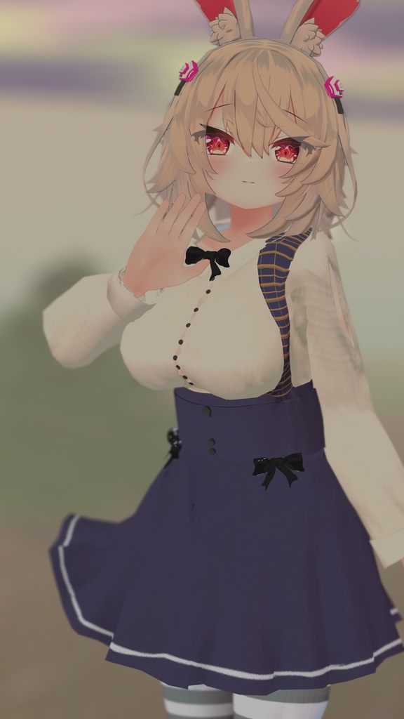 【4アバター対応】あざとカワイイ!ハイウェストスカート