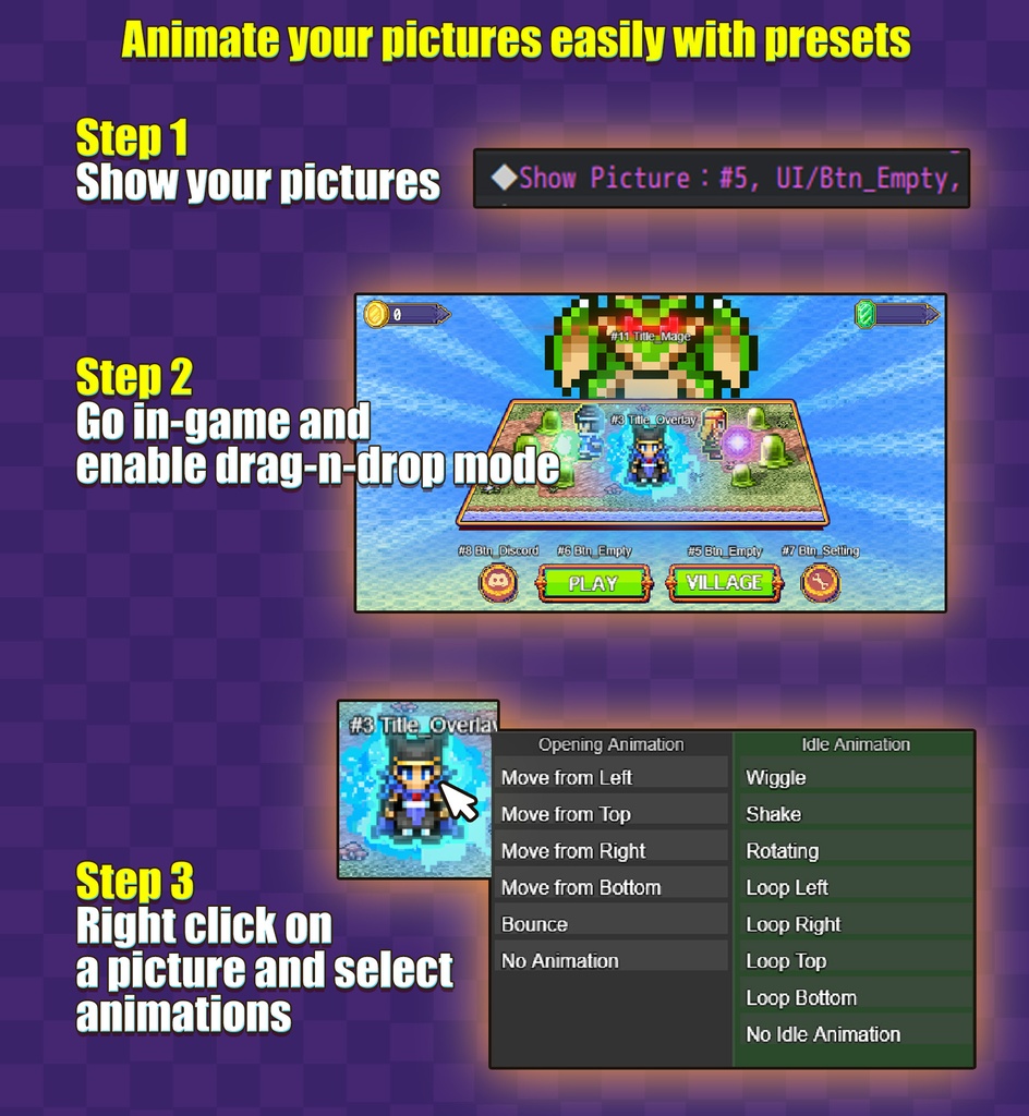 ピクチャーズUIクリエイター 「Pictures UI Creator」 (RPGツクールMZ)