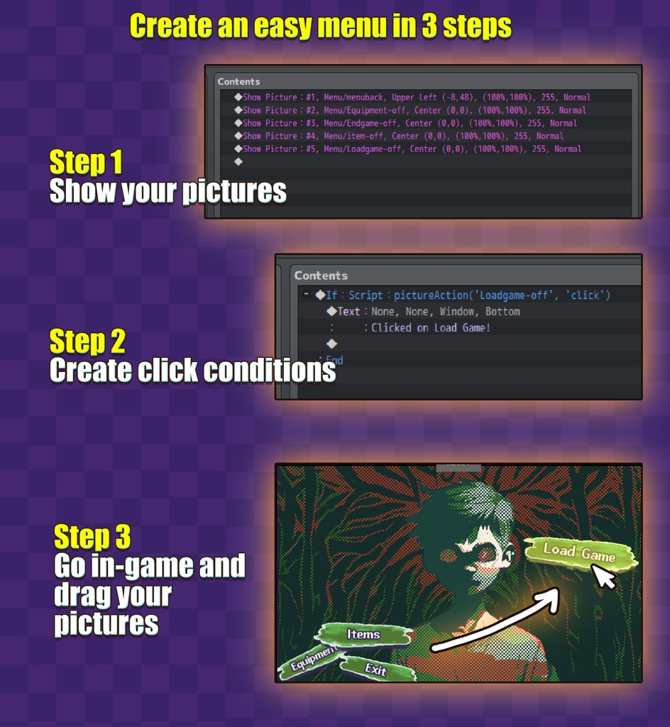 ピクチャーズUIクリエイター 「Pictures UI Creator」 (RPGツクールMZ)