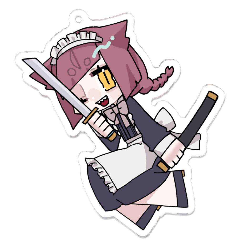 あまぎなぞる🐕メイド衣装アクリルキーホルダー