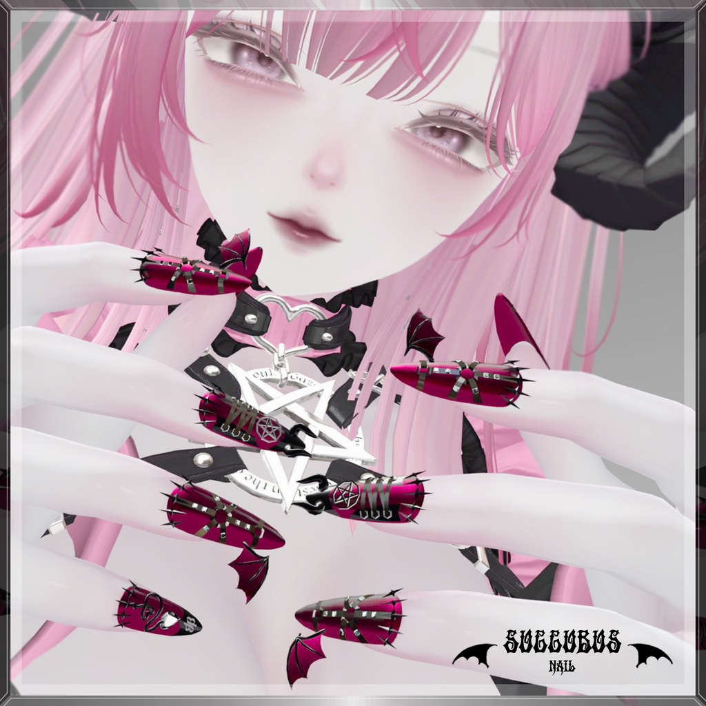 - Succubus Nail - 👿サキュバスネイル😈【全11アバター対応】