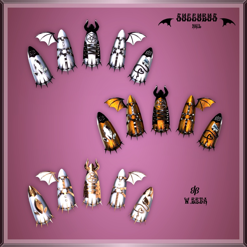 - Succubus Nail - 👿サキュバスネイル😈【全11アバター対応】