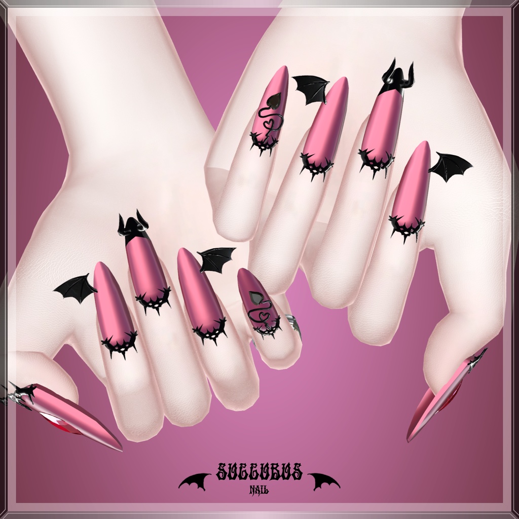 - Succubus Nail - 👿サキュバスネイル😈【全11アバター対応】