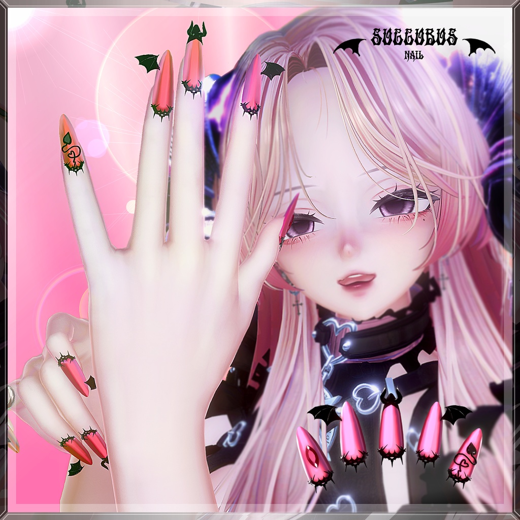- Succubus Nail - 👿サキュバスネイル😈【全11アバター対応】