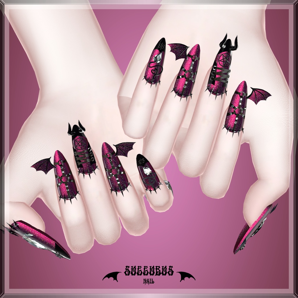 - Succubus Nail - 👿サキュバスネイル😈【全11アバター対応】