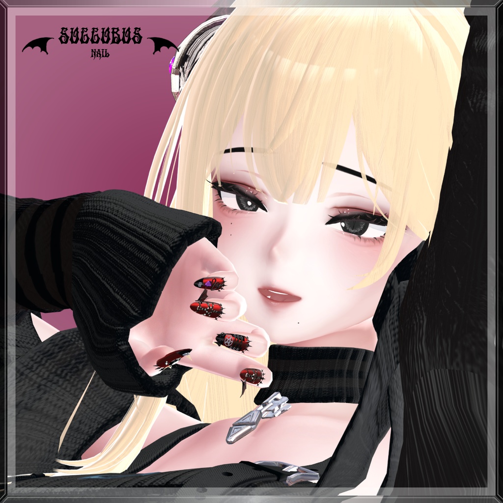 - Succubus Nail - 👿サキュバスネイル😈【全11アバター対応】