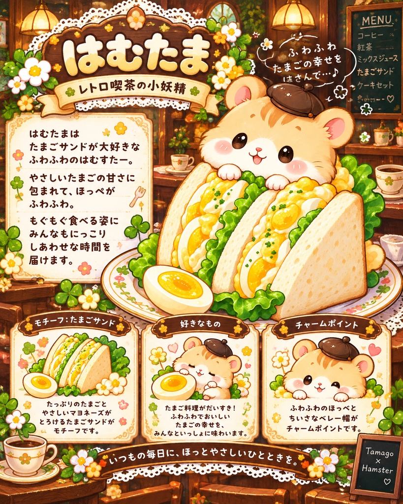 はむたま|めじるしチャーム・アンブレラマーカー