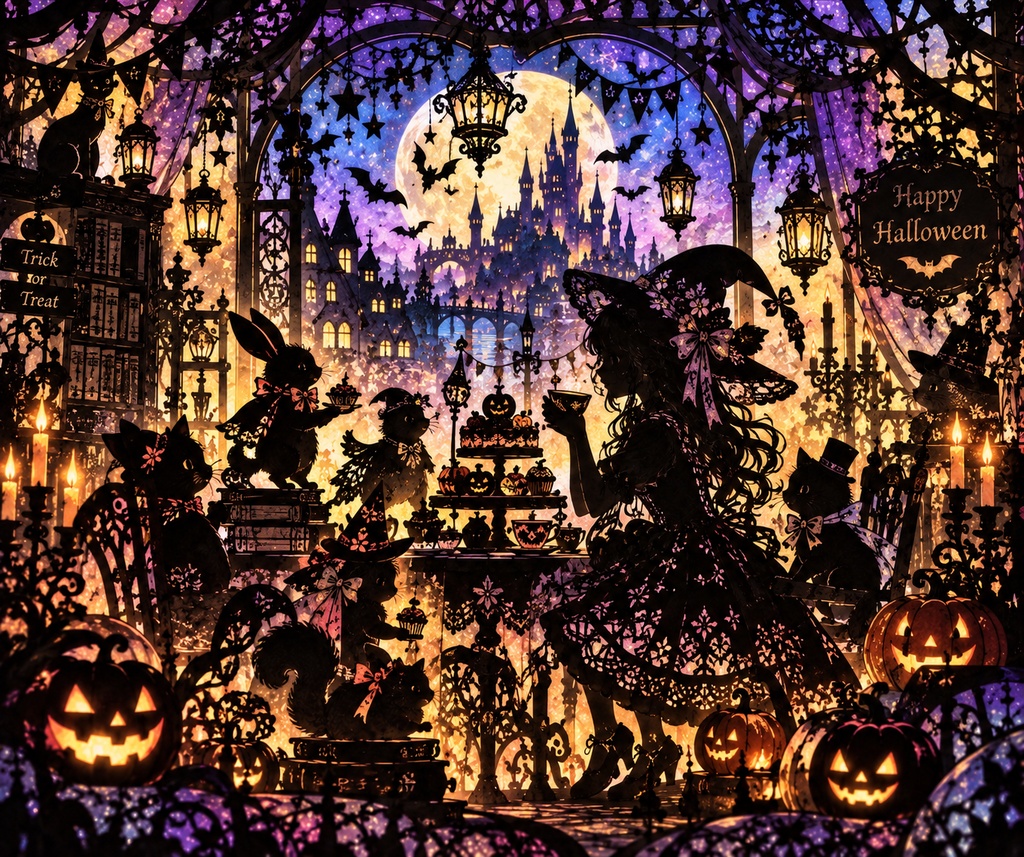 月夜の魔法のハロウィンティーパーティー