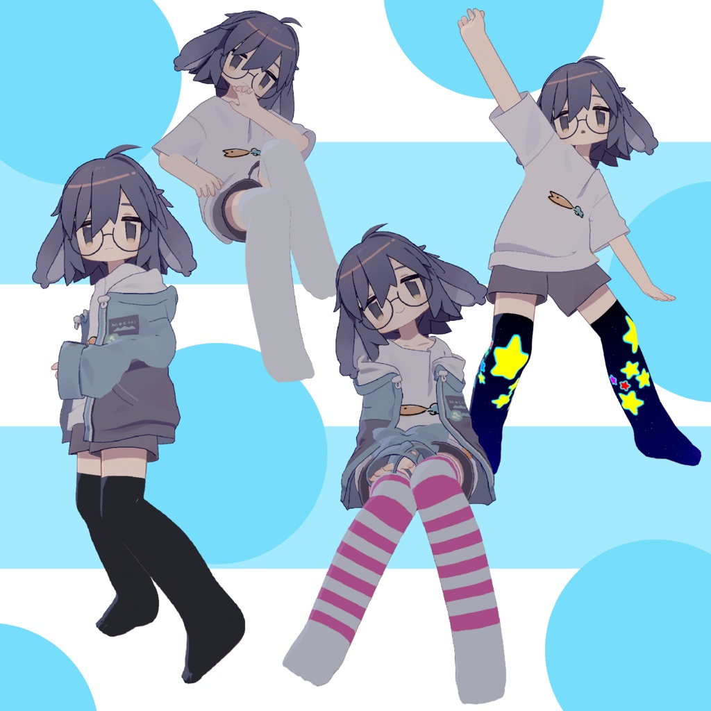 うささき サイハイソックス / usasaki thigh high socks / 우사사키 오버니삭스