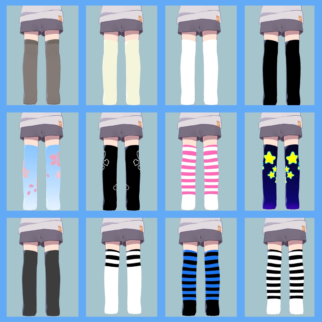 うささき サイハイソックス / usasaki thigh high socks / 우사사키 오버니삭스