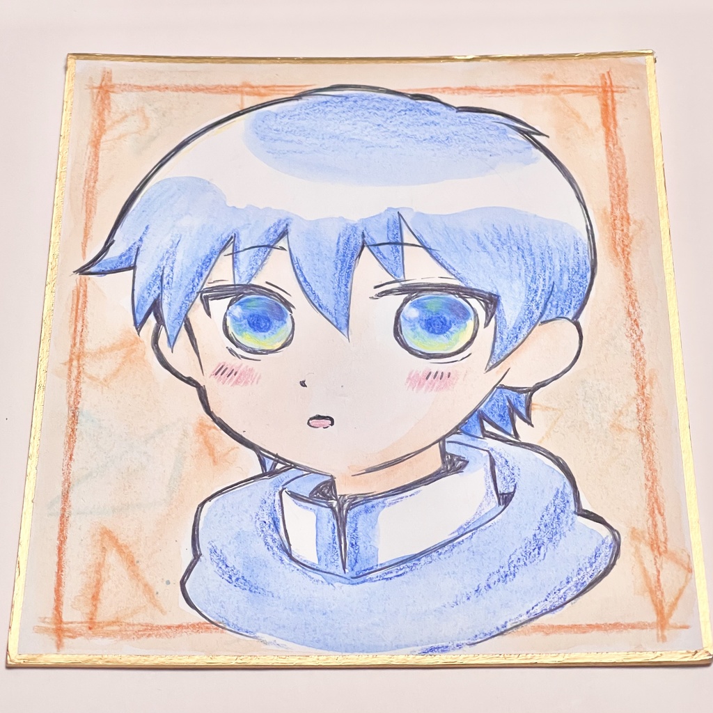 手描きイラスト色紙