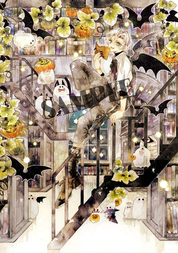 【2026年11月上旬～販売】イラストカード「ニヴルヘルの図書館にて」