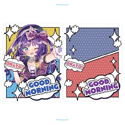 【おはようVtuber素材】 [ 2color ]