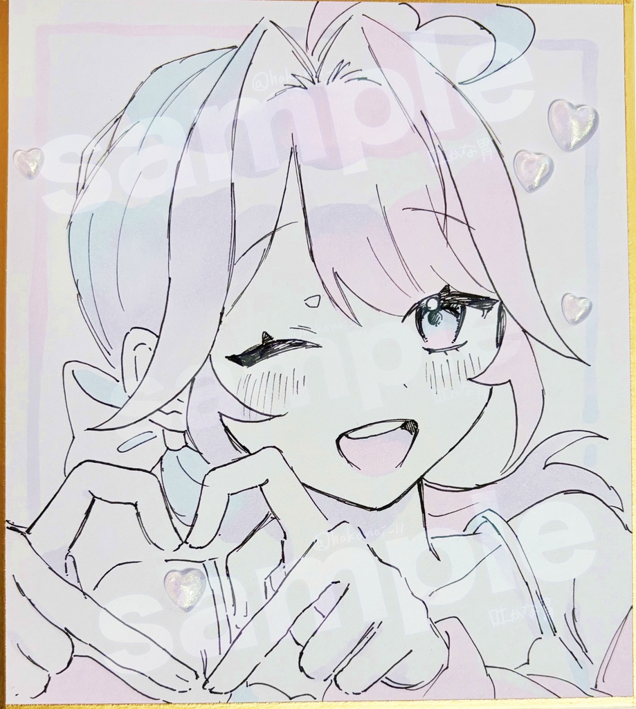 【手描き色紙】オリジナル ラブ(愛)