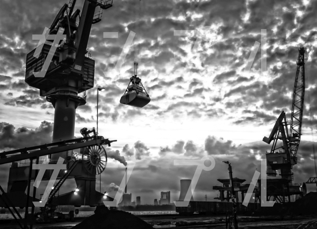 イラスト素材 工場風景