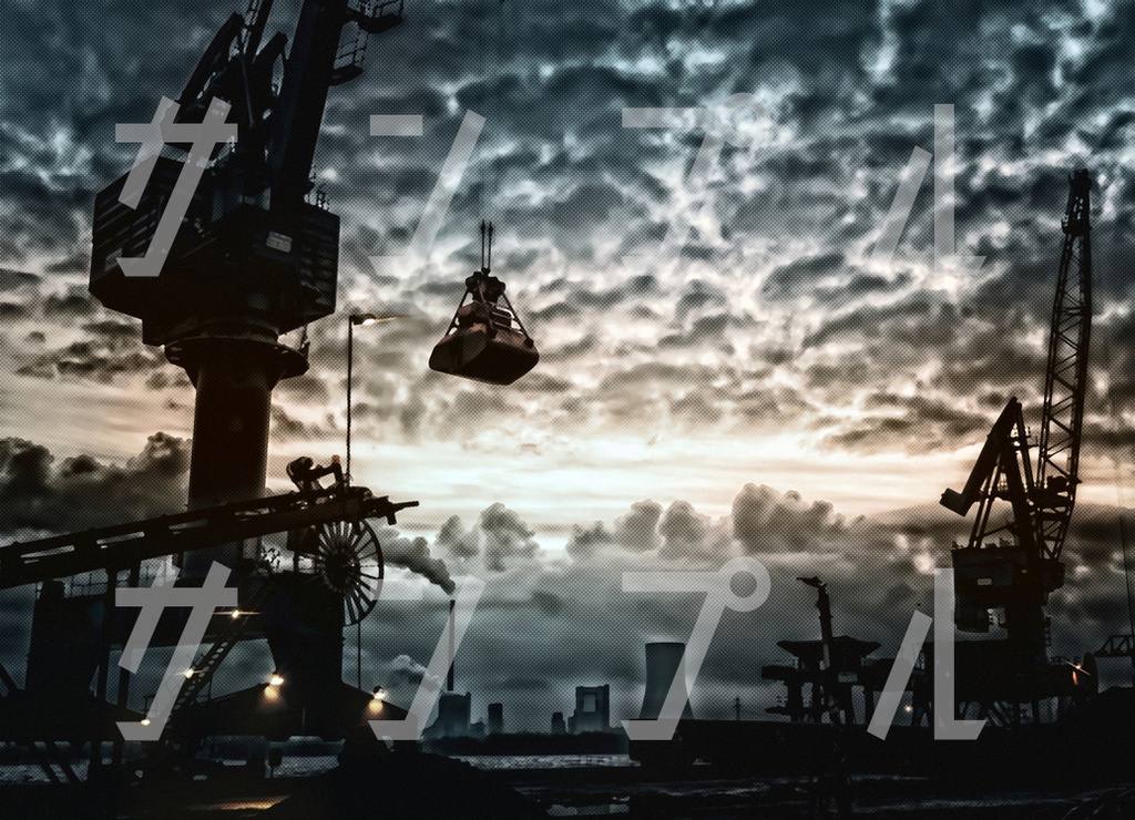 イラスト素材 工場風景