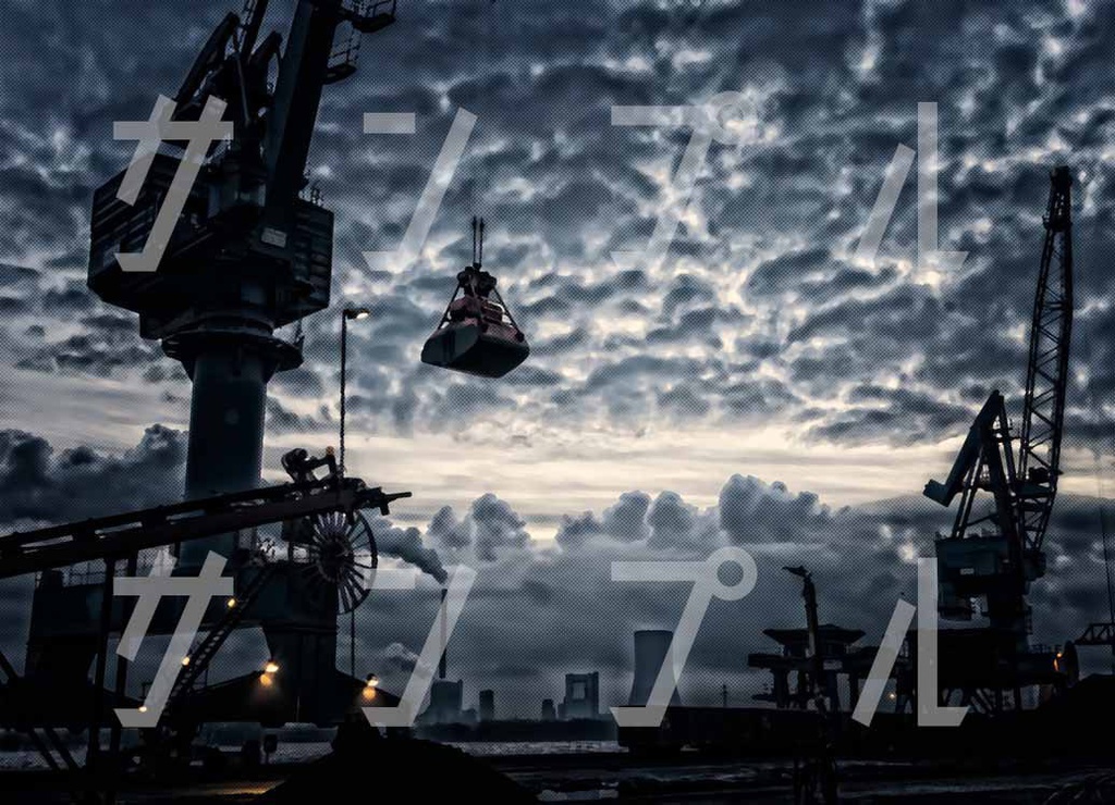 イラスト素材 工場風景