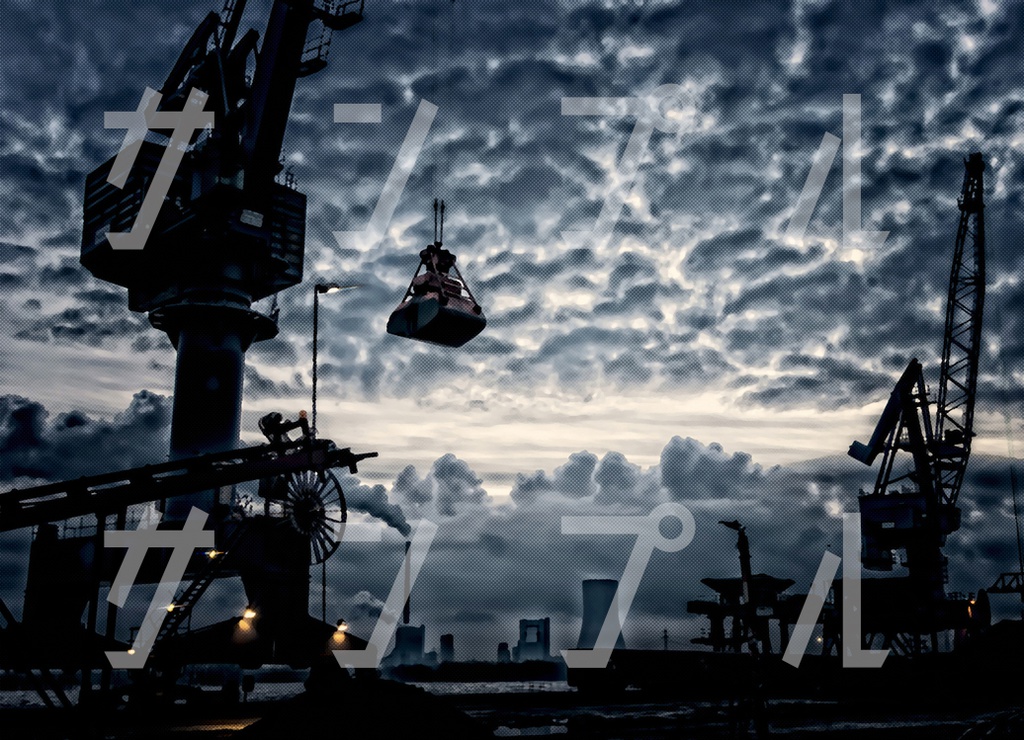 イラスト素材 工場風景