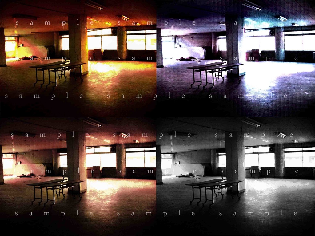 イラスト素材 廃墟の部屋02