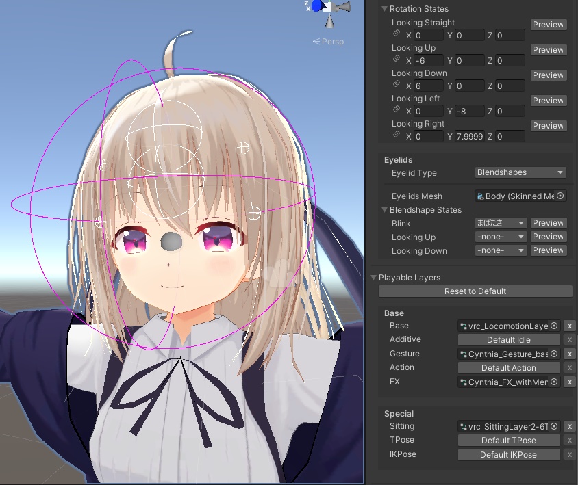 シンシアちゃん Avatars 3.0対応化パッチ [VRChat] - 奈良阪配本地 - BOOTH