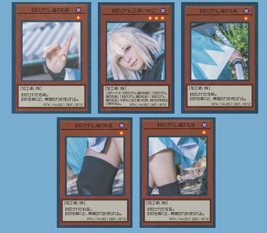 【ランダム】封印されし三色にゃんこ5枚セット