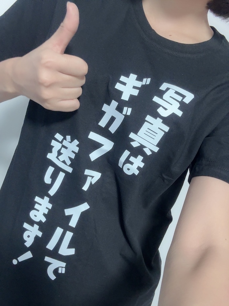 写真はギガファイルで送りますTシャツ