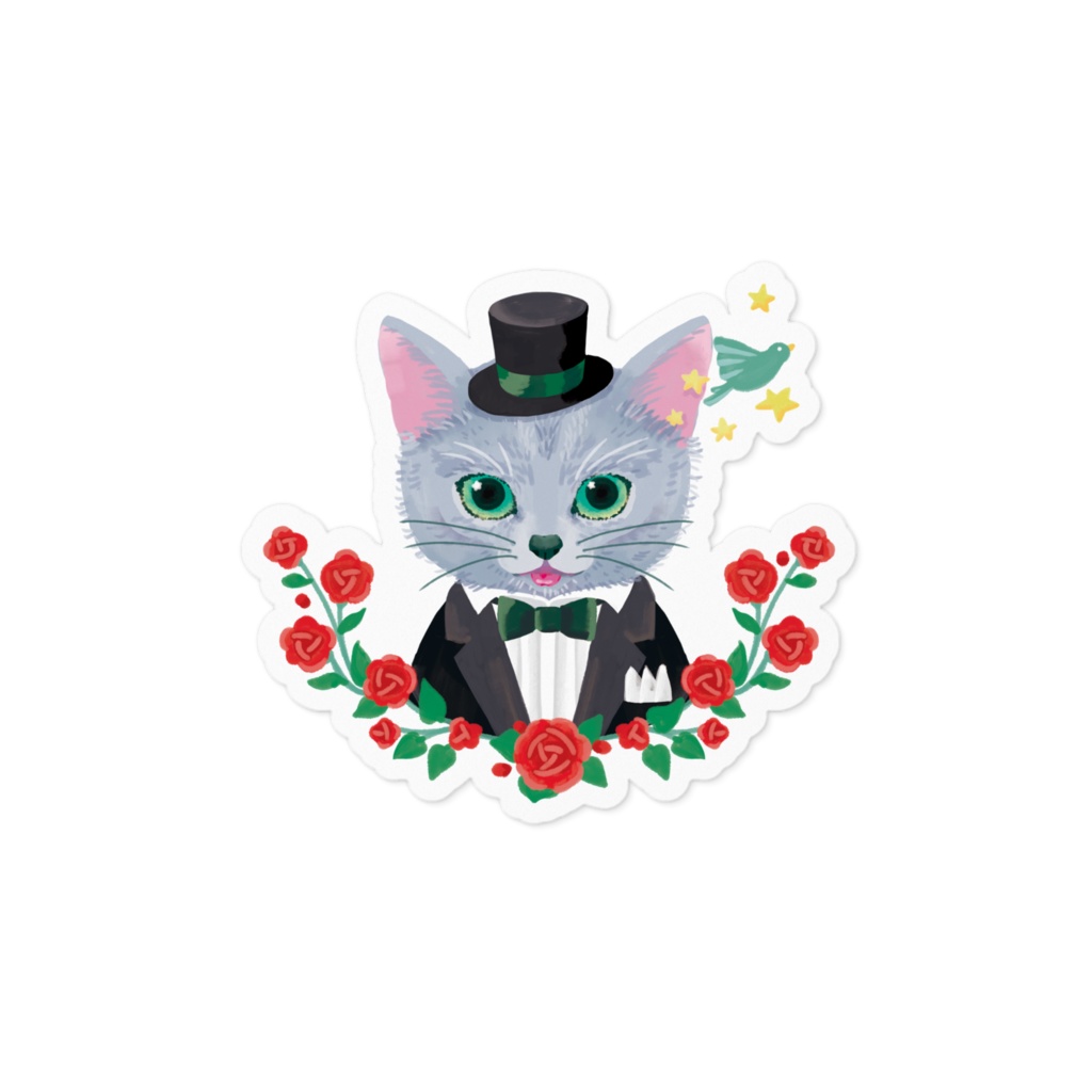 ロシアンブルーと薔薇