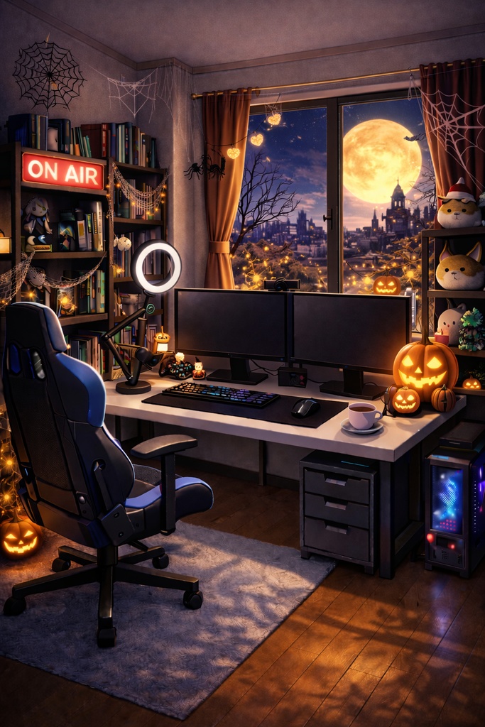 【VTuber配信背景】配信部屋背景素材24種|OBS・雑談・ゲーム配信対応(VTuber Streaming Room Background Pack (24 Variations))