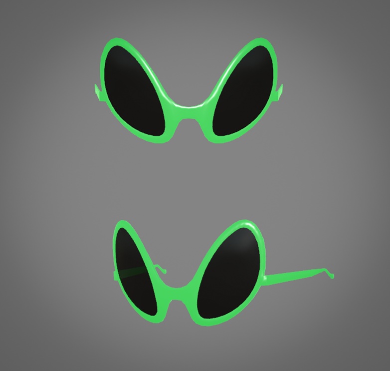 【Grus対応】エイリアンサングラス【3Dモデル】