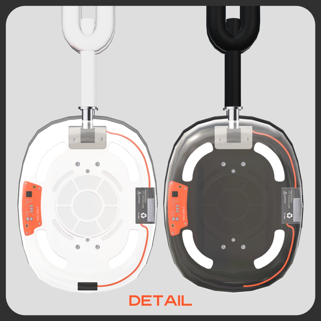 【3Dモデル】ClearHeadPhone/クリアヘッドホン【VRChat想定】