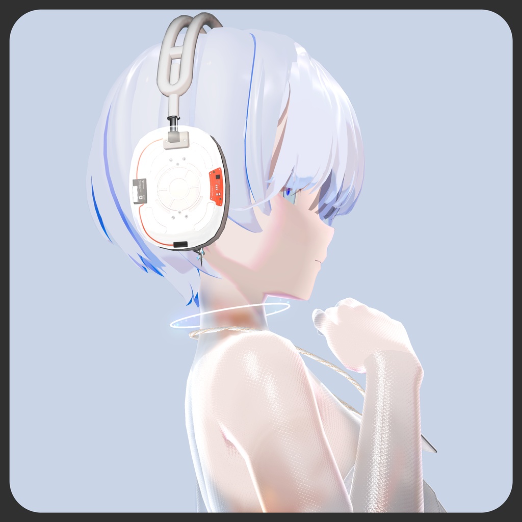 【3Dモデル】ClearHeadPhone/クリアヘッドホン【VRChat想定】