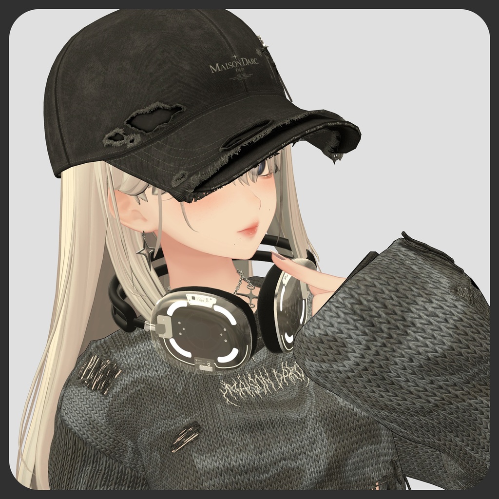 【3Dモデル】ClearHeadPhone/クリアヘッドホン【VRChat想定】