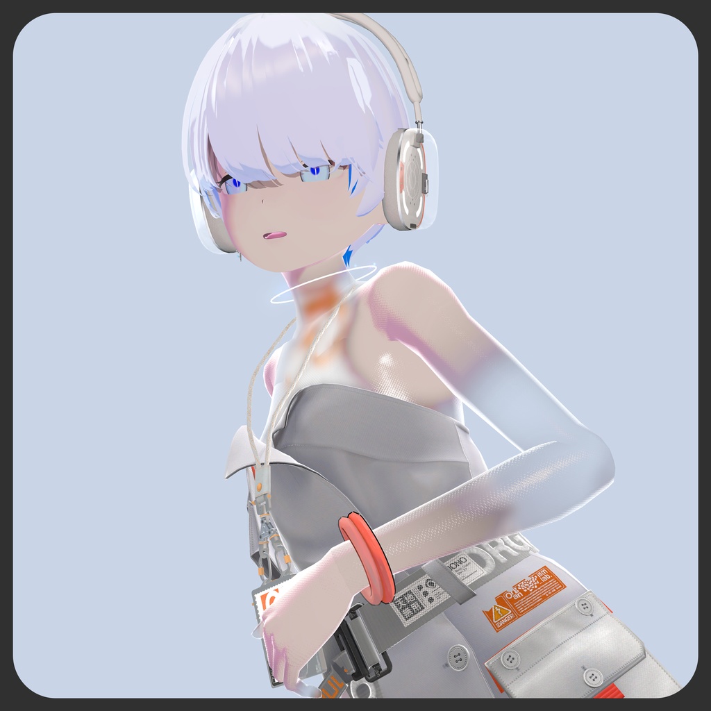 【3Dモデル】ClearHeadPhone/クリアヘッドホン【VRChat想定】