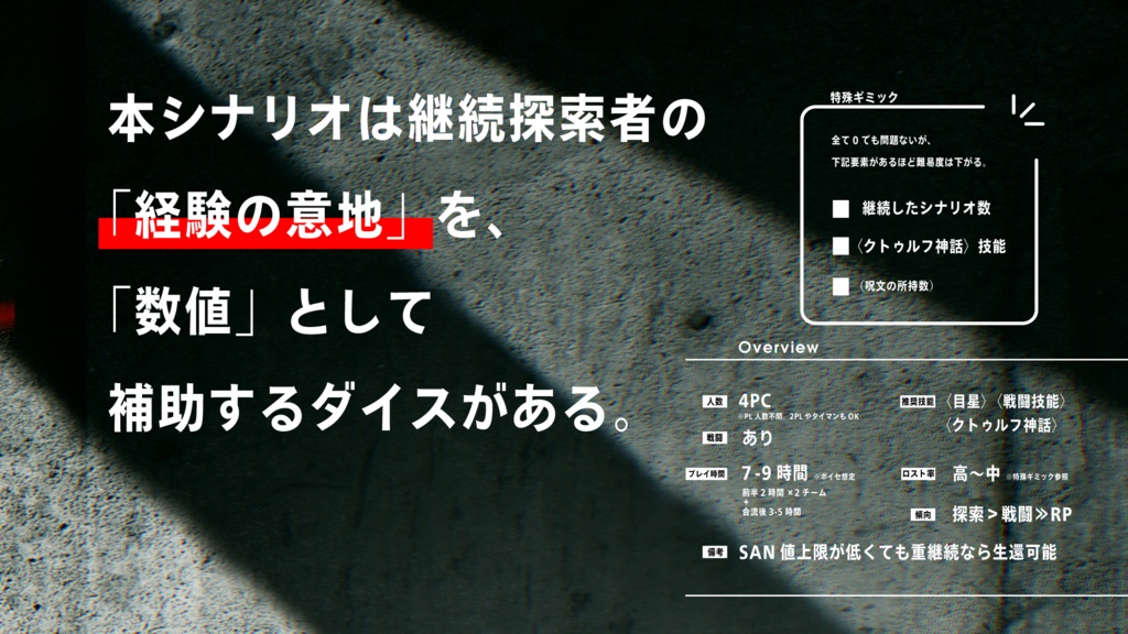 【CoC 6版】Born to Resist【継続探索者推奨】SPLL:E189099