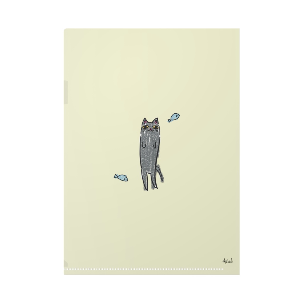 微妙な猫達のクリアファイル
